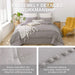 Grey King Size Comforter Set,Boho Pom Pom Aesthetic Bedding Sets, Lightweight Soft Boho Comforters King Bed Sets 3 Pieces