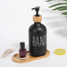 Dish Soap Dispenser and Hand Soap Dispenser with Bamboo Pump and Tray 16 Oz Matte Black Soap Dispenser Set for Kitchen