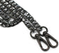 DIY Iron Flat Chain Strap Handbag Chains Purse Chain Straps Shoulder Cross Body Replacement Straps with Metal Buckles (47", Gold)