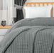Cotton Waffle Blanket 300 GSM (Cool Grey - 90X108 Inches) Soft Lightweight Breathable Bed Blanket King Size Layering Any Bed for All Season