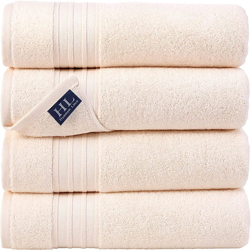 Bath Towels 4 Piece Set Sea Salt Soft Fluffy, Absorbent and Quick Dry Perfect for Daily Use