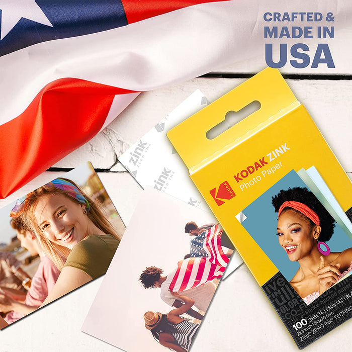 2"X3" Premium Zink Photo Paper (100 Sheets) Compatible with  PRINTOMATIC,  Smile and Step Cameras and Printers