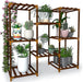 Plant Stand Indoor, Outdoor Wood Plant Stands for Multiple Plants, Plant Shelf Ladder Table Plant Pot Stand for Living Room, Patio, Balcony, Plant Gardening Gift