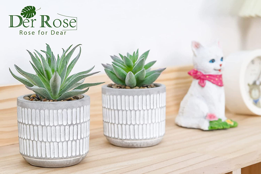 Set of 2 Succulents Plants Artificial Fake Plants for Living Room Bathroom Bedroom Aesthetic Home Kitchen Decor