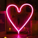 LED Neon Light Decorative Rechargeable Romantic Confession Love Heart LED Modeling Neon Light for Valentine'S Day(Warm White)