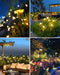 Solar Garden Lights-New Upgraded 4 Pack 8 LED Solar Powered Firefly Lights 4 Pack Solar Firefly Lights Outdoor Waterproof Vibrant Garden Lights for Patio Pathway Decoration, Warm