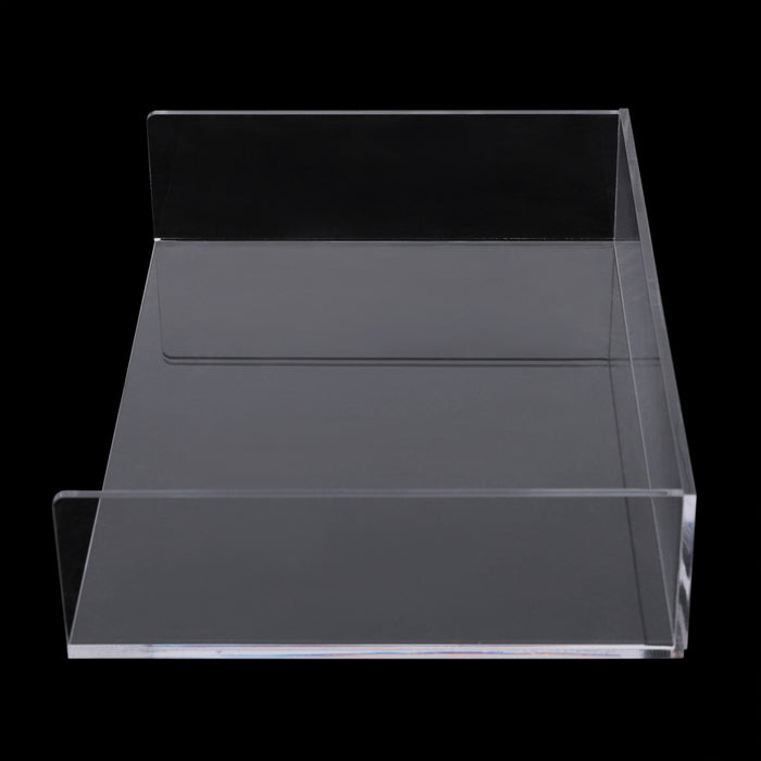2-Pack Acrylic Stackable Letter Tray Desk Organizer Vertical Clear Paper Tray Desktop File Book Storage Shelf