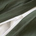 Dark Green Duvet Cover Soft Washed Cotton Bedding Collection for Adults Queen Bed Quilt Cover Solid Color Simple Bedroom Set Breathable and Comfortable