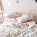 MICBRIDAL Reversible Floral Duvet Cover Queen Soft 100% Cotton Bedding Set Garden Floral Bedding Set Full 3 Pcs Garden Style Floral Comforter Cover for Girls Women