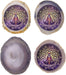 Natural Chakra Agate Display Yoga Meditation Prints Healing Crystal Gemstone Decorative Agate Stone Slice Ornament for Home Office Decor #1