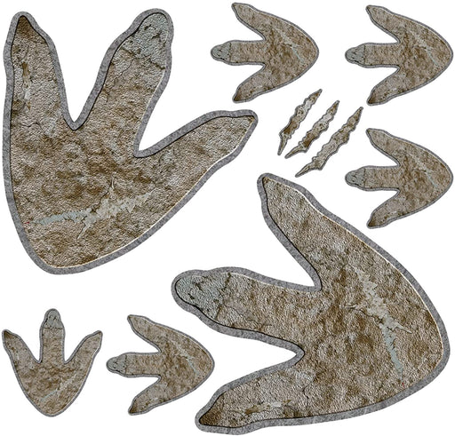 64 Pieces Dinosaur Decor Dinosaur Footprints Floor Decals Peel and Stick Dinosaur Track Stickers Removable Dinosaur Tracks Wall Decals Vinyl Footprints Wall Decal for Baby Nursery Bedroom Home Decor
