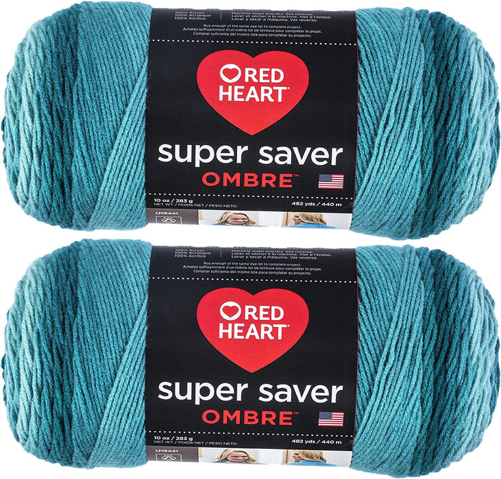 Red Heart Super Saver Jumbo Yarn, Sunny 2 Pack