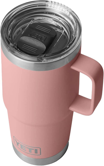 Rambler 20 Oz Travel Mug, Stainless Steel, Vacuum Insulated with Stronghold Lid, Black