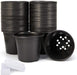 100-Pack 0.5 Gallon Plant Nursery Pots, Plastic Pots for Flower Seedling, Flower Plant Container Seed Starting Pot, Come with 100 Pcs Plant Labels