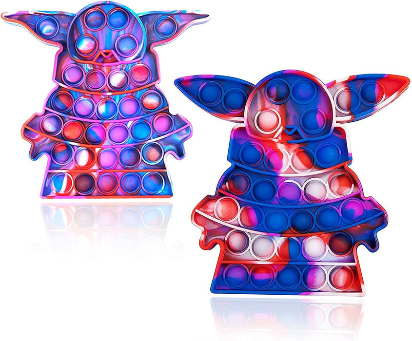 Tie-Dye Pop Toy, Push Pop Pop Bubble Fidget Toy, Silicone Squeeze Sensory Tools to Relieve Emotional Stress for Autism Kids Adults (Ty-2)