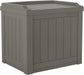 22-Gallon Small Deck Box - Lightweight Resin Indoor/Outdoor Storage Container and Seat for Patio Cushions and Gardening Tools - Store Items on Garage, Yard - Stone Gray