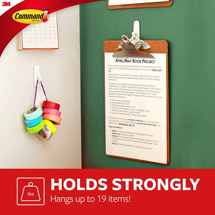 Command Variety Pack, Picture Hanging Strips, Wire Hooks and Utility Hooks, Damage Free Hanging Variety Pack for up to 19 Items, 1 Kit