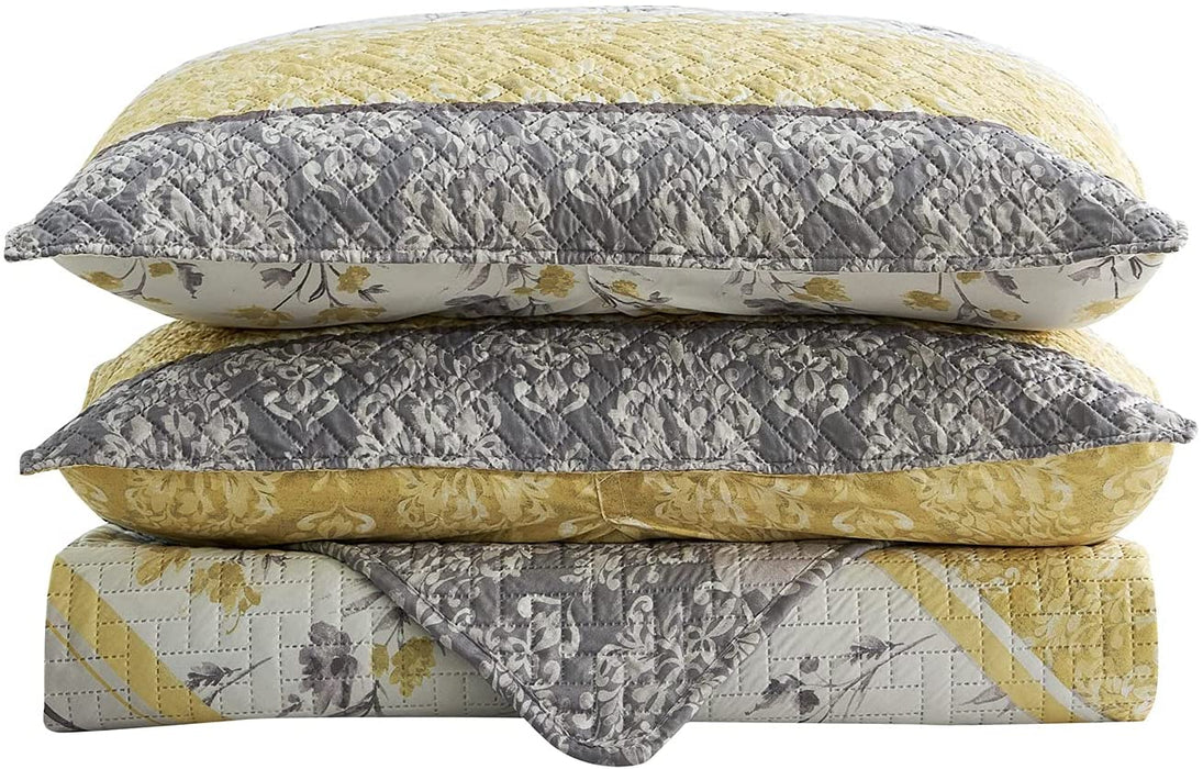 King Quilt Set, 3-Piece King Size Quilt Set with 2 Pillow Shams- Boho Reversible Soft and Lightweight King Quilt Bedding Bedspread Coverlet Set
