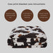 Homesmart Brown Cow Print Throw Blanket Warm and Cozy Coral Fleece Animal Print