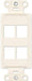 On-Q WP3413WH10 High Impact Flame Retardant Plastic 3-Port Decorator Outlet Strap, White, 10 Count
