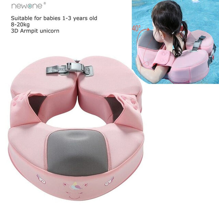 Baby Swimming Float Ring Swim Trainer Non-Inflatable Sunshade Kids Float Lying Swimming Pool Toys Bathtub for Accessories