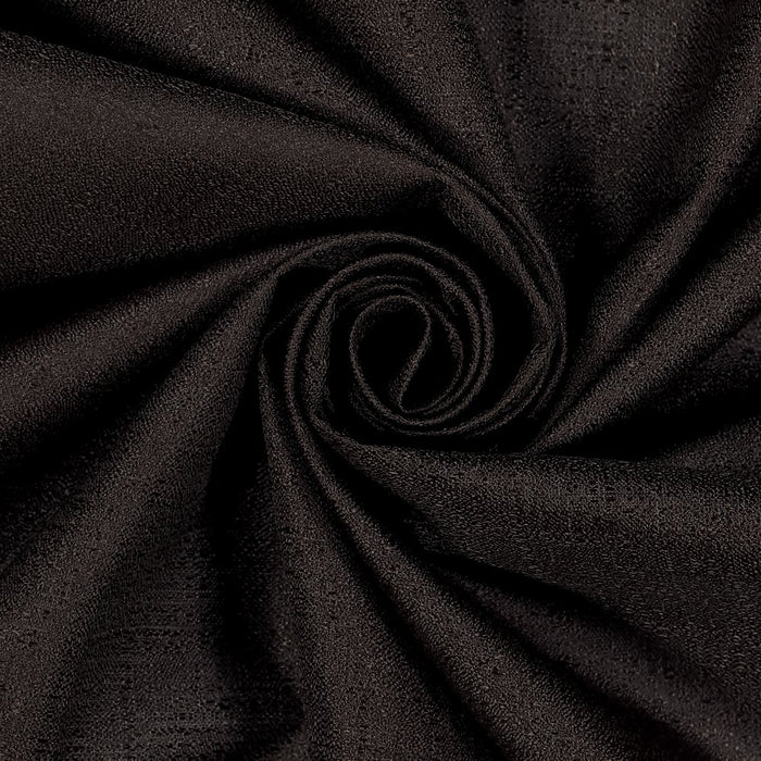 Eclipse Samara Solid Color Blackout Rod Pocket Single Curtain Panel, Black, 42 X 84