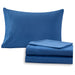 Modern Threads 8 Piece Reversible Bed in a Bag, Deep Blue Damask, Granada, Queen