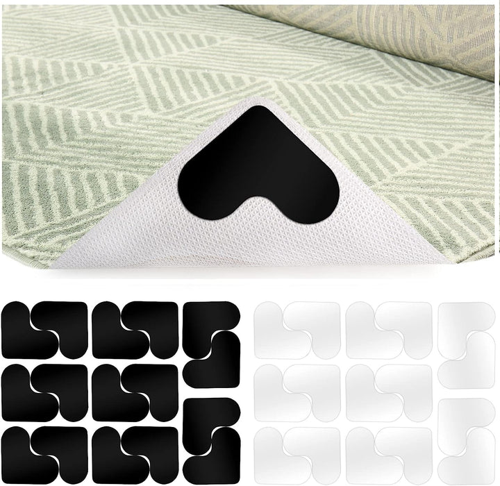 36 Pack Rug Gripper Tape, Reusable Washable Carpet Tape, Double Sided Non-Slip Rug Pads Rug Gripper for Hardwood Floors and Tile, Rug Stopper for Area Rugs