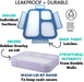 Bento Lunch Box Kids & Adult: Leakproof Lunch Containers for Boys & Girls with 3 Compartments - School, Daycare, Meal Planning Portion Control Container, Bpa-Free Boxes, Utensils | Blue Purple 2 Pack