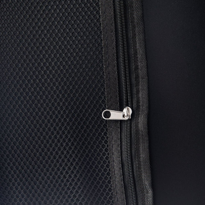 Pen+Gear Poly Zipper Binder, 1.5" round 3 Ring , 10.75" X 1.75" X 13.5", Black
