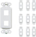 On-Q WP3413WH10 High Impact Flame Retardant Plastic 3-Port Decorator Outlet Strap, White, 10 Count