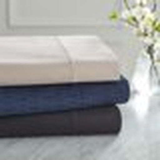 Hotel Style 600 Thread Count 100% Luxury Cotton Pillowcases, King, Navy Tonal, 1-Pair