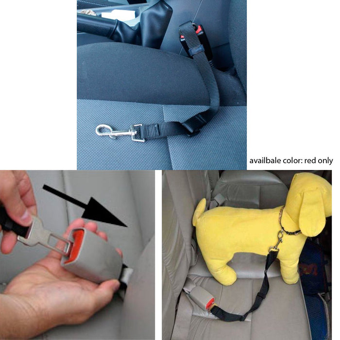 Qnp Rrg Pet Safety Car Seatbelt for Cats and Dogs, Adjustable, Harness Lead, 2 Pack