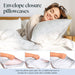 6 PC Sheet Set Bamboo Sheets Deep Pockets 18" Eco Friendly Wrinkle Free Sheets Machine Washable Hotel Bedding Silky Soft - White Queen