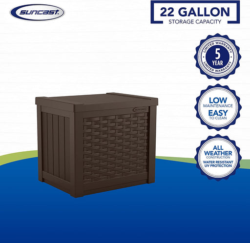 22 Gallon Small Resin Storage Seat, Java, SSW600J
