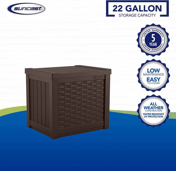 22 Gallon Small Resin Storage Seat, Java, SSW600J