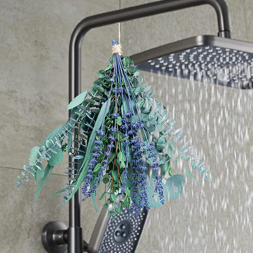 25Pcs Eucalyptus & Lavender Flowers Bundle for Shower | Natural Real Fresh Eucalyptus Leaves Eucalyptus Shower Plant |Shower Decor Home Decor