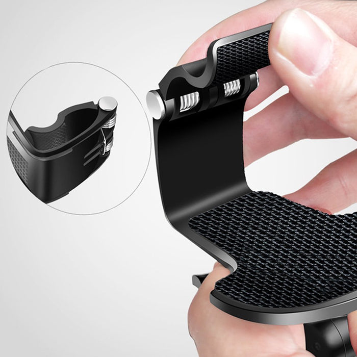Car Phone Holder Mount 360 Degree Rotation Dashboard Cell Phone Holder for Car Clip Mount Stand Suitable for 4 to 7 Inch Smartphones (Black)