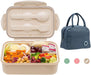 Bento Boxes for Adults, 1100 ML Bento Lunch Box for Kids Childrens with Utensils, Insulated Lunch Bag, Durable for On-The-Go Meal, Bpa-Free and Food-Safe Materials(Green with Bag)