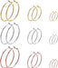 Cocamiky 9 Pairs Big Gold Hoop Earrings Set for Women Girls,Stainless Steel 14K Gold Plated Thin Hoops Rose Gold Silver Hypoallergenic Sterling Silver Post for Sensitive Ears Jewelry