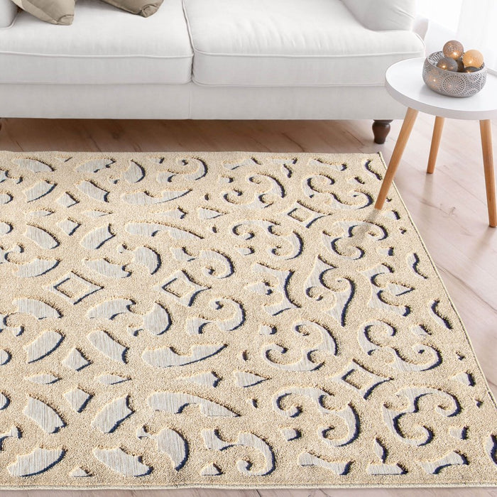 My Texas House Irongate, Transitional, Damask, Woven Area Rug, 7'9" X 10'10"