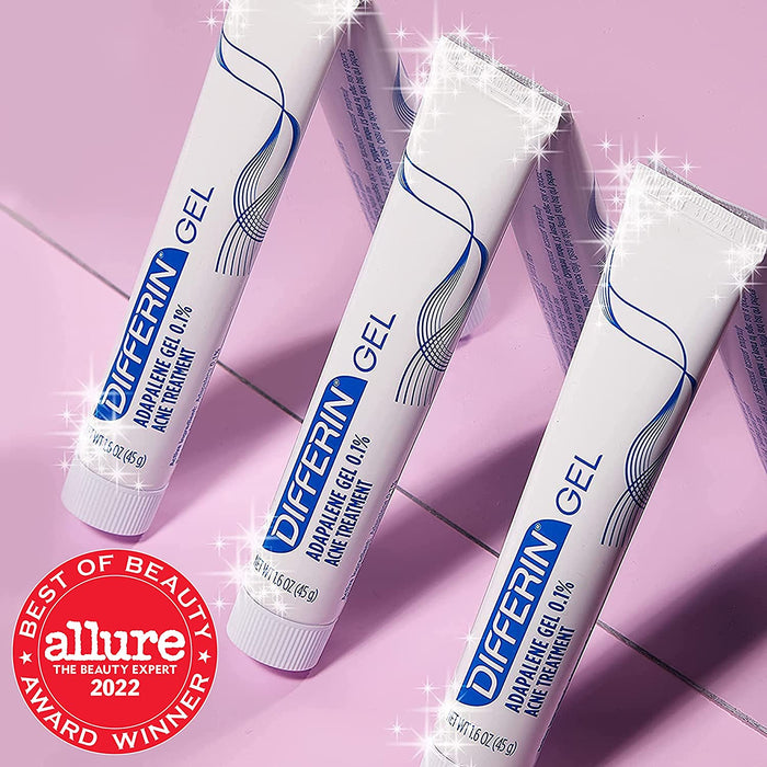 Acne Treatment Differin Gel, 30 Day Supply, Retinoid Treatment for Face with 0.1% Adapalene, Gentle Skin Care for Acne Prone Sensitive Skin, 15G Tube (Packaging May V