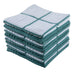 Cotton Terry Kitchen Dishcloth, 8 Pack, 12 in X 12 In, Blue Check