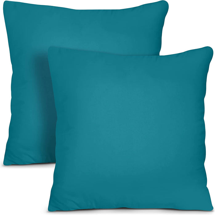 Throw Pillows Insert (Pack of 2, White) - 18 X 18 Inches Bed and Couch Pillows - Indoor Decorative Pillows