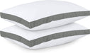 Bed Pillows for Sleeping Queen Size (Grey), Set of 2, Cooling Hotel Quality, Gusseted Pillow for Back, Stomach or Side Sleepers