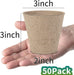3”Seed Pots for Planting,50 Pack Seed Starter Peat Pots,Heavy Duty Thickened Peat Pots for Seedlings,Paper Pulp Peat Pot Organic Germination Starter Pots for Planting,Planting Cups for Seeds