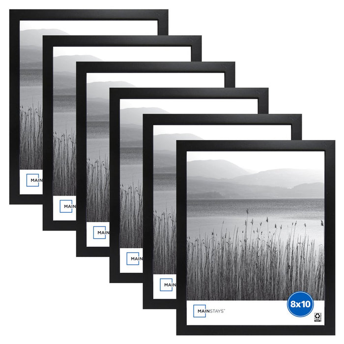 8X10 Black 0.5" Gallery Wall Picture Frame, Set of 6