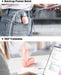 Portable Handheld Fan, Foldable Small Fan, Mini Hand Held Fan with USB Rechargeable 2000Mah Battery, Eyelash Fan for Girls, Travel for Women, Outdoor, Pink