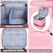 Nail Polish Organizer and Nail Dryer Case, Double-Layer Nail Polish Storage Holds 30 Bottles (15Ml/0.5 Fl.Oz) and 1 Led Nail Lamp, Travel Carrying Case for Nail Polish Kit Set (Pink)