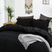 Black Comforter Set Full Black Ruffle Bedding Comforter Sets Full Men Boys Women Comforter All Black Bedding Ruffle Comforter Farmhouse Comforter Shabby Chic Bedding